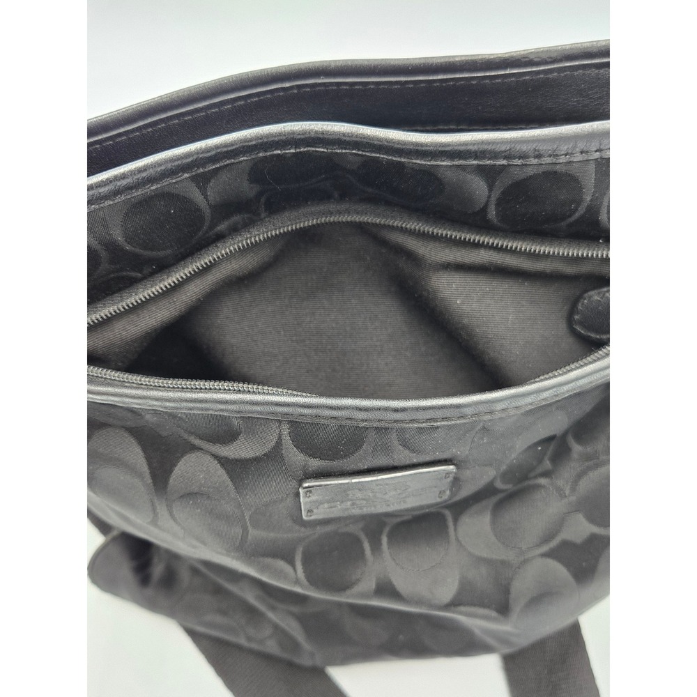 Coach Signature File Bag Black Jacquard Crossbody C1453-32971 - Picture 7 of 11